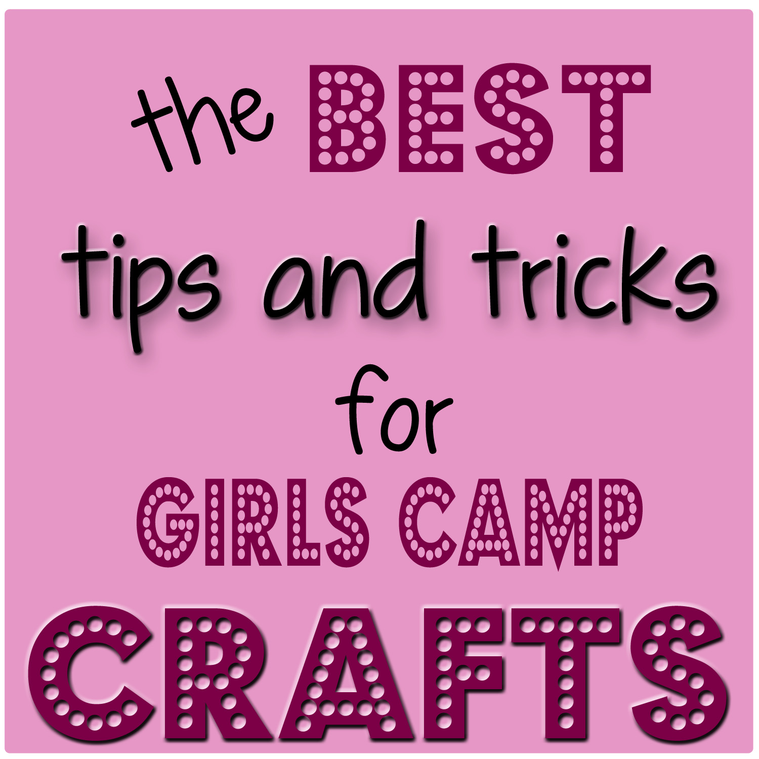 Girls Camp Crafts - Sugar Bee Crafts